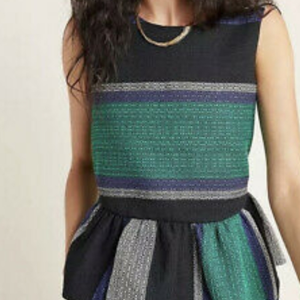 Anthro Coreylynn Calter peplum blouse size xl